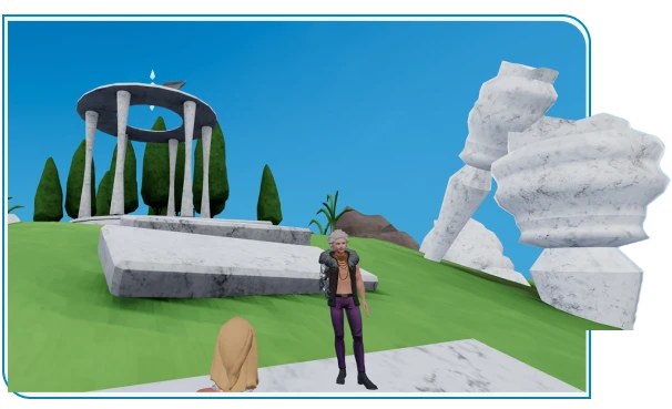 Screenshot from Captic's Metaverse platform - the foundational technology for limitless virtual worlds with avatars